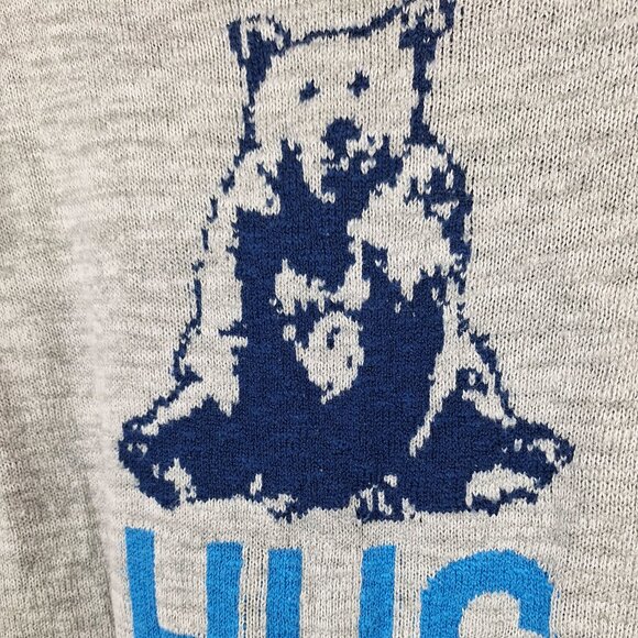 Hollister bear hug sweater, Size S. Gray blue. Cute y2k. Cotton blend Stretchy - Picture 2 of 13